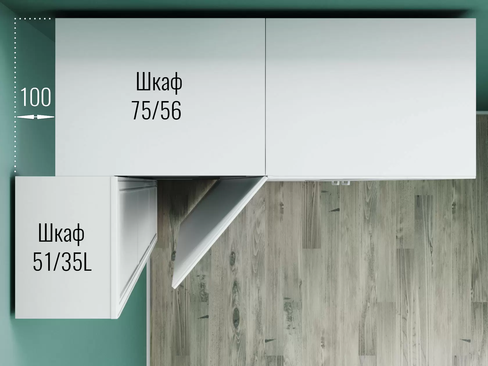Каркас углового шкафа Угловой шкаф Пракс 51 (корпус)